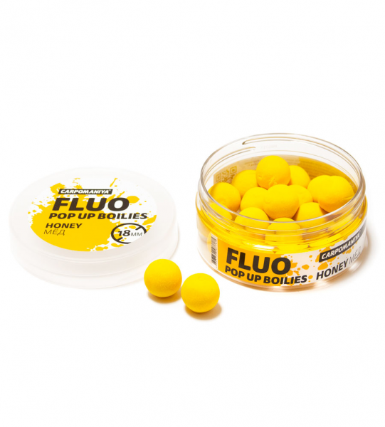 Плавающие бойлы FLUO с ароматом мёда 18мм